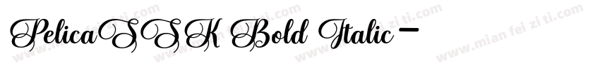 PelicaSSK Bold Italic字体转换